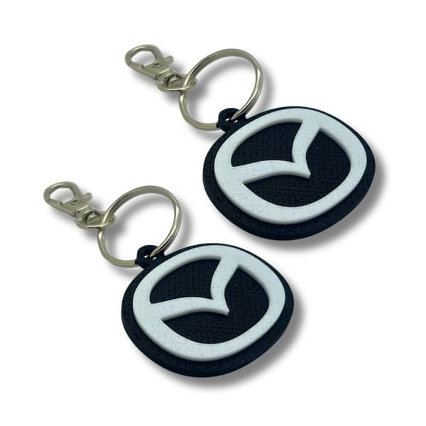 2x avaimenperä Clip On & Go -karabiininen avaimenperä Mazda