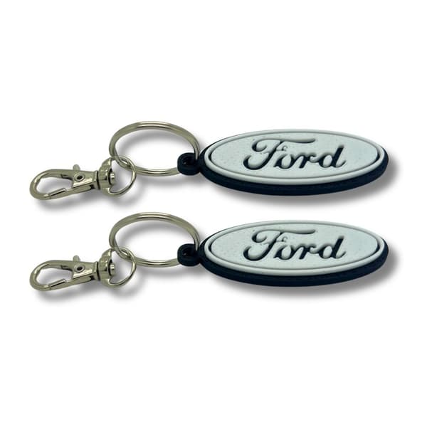 2x avaimenperä Clip On & Go -karabiininen avaimenperä Ford