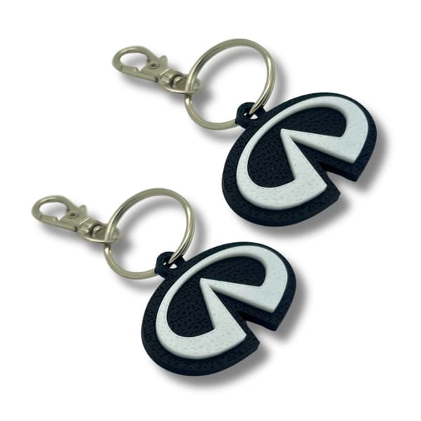 2x Nyckelring Clip On & Go karbinnyckelring för Infinity