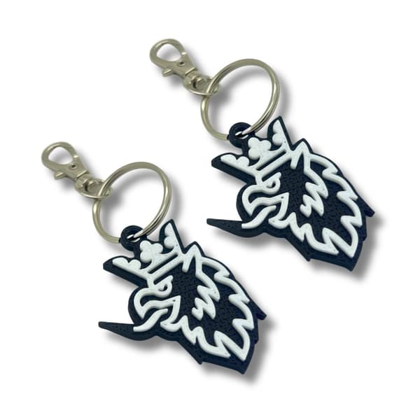2x Nøglering Clip On & Go karabinhage nøglering til Saab