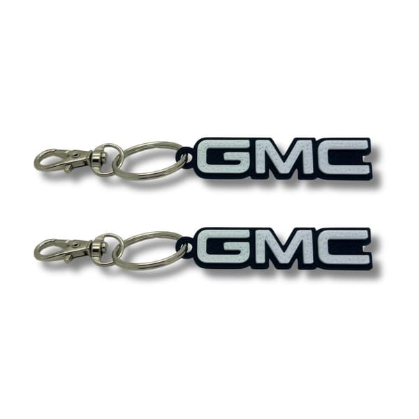2x avaimenperä Clip On & Go -karabiininen avaimenperä GMC