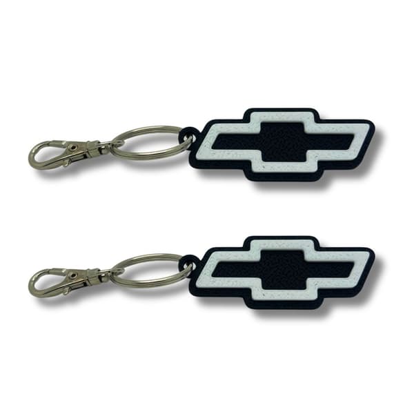 2x avaimenperä Clip On & Go -karabiininen avaimenperä Chevrolet