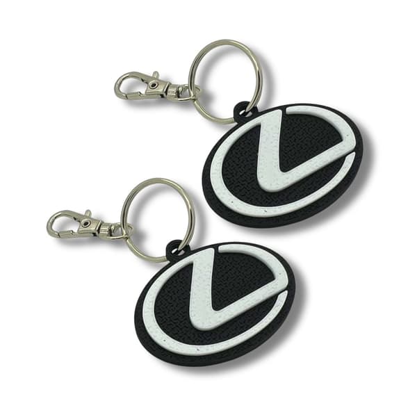 2x avaimenperä Clip On & Go -karabiininen avaimenperä Lexus