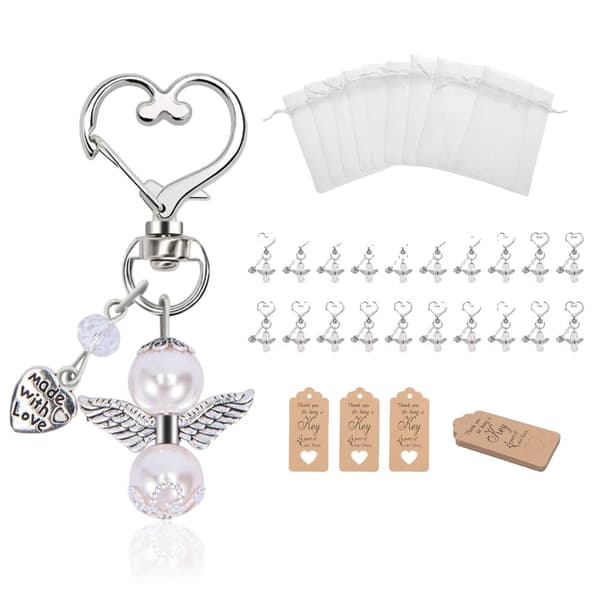 Angel Pendant Keychain, Metal, Lahjakassit Mukana