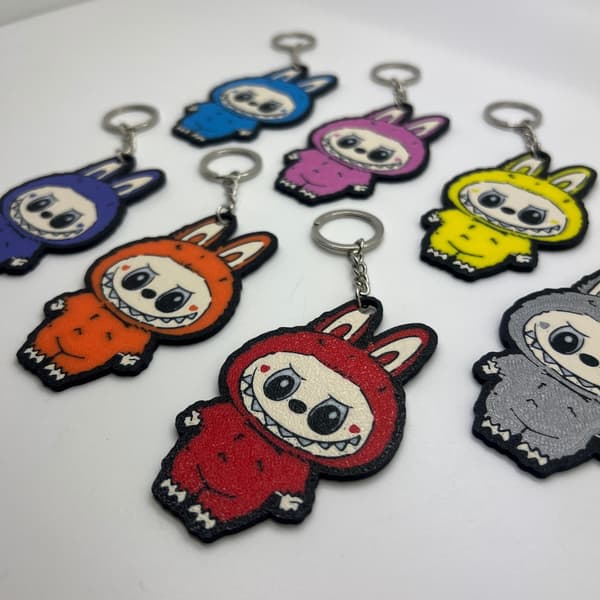 2x Random Labubu Monster Macaron avaimenperä