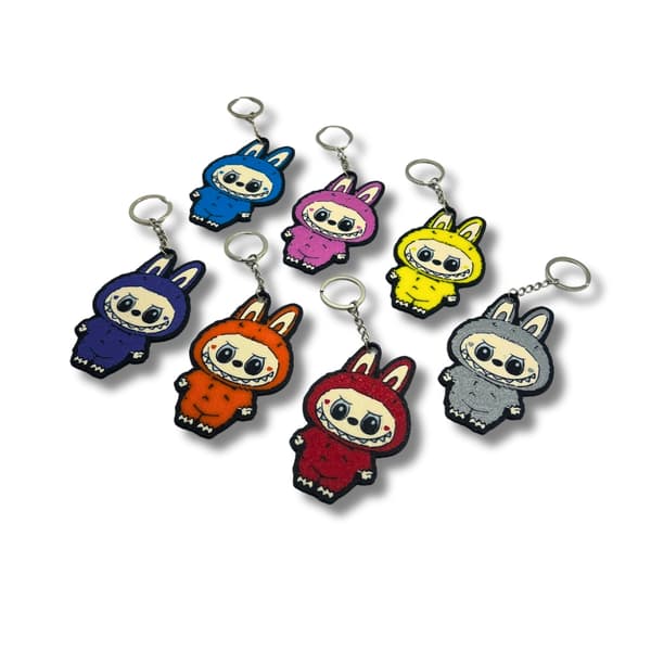 2x Random Labubu Monster Macaron avaimenperä