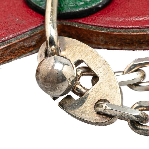 Pre-owned Hermès Leather Apple Bag Charm Red