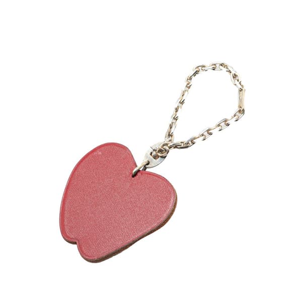Pre-owned Hermès Leather Apple Bag Charm Red