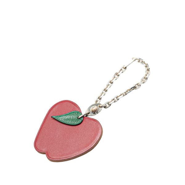 Pre-owned Hermès Leather Apple Bag Charm Red