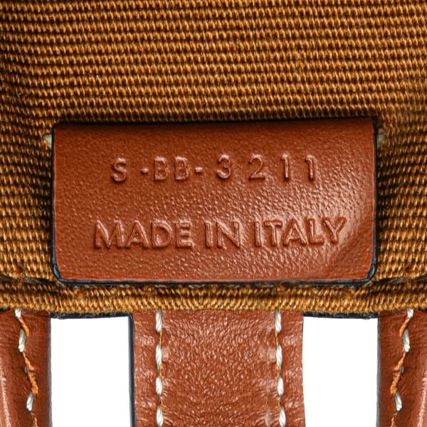 Pre-owned Celine Micro Triomphe Coated Canvas Vertical Cabas Bag Charm Brown
