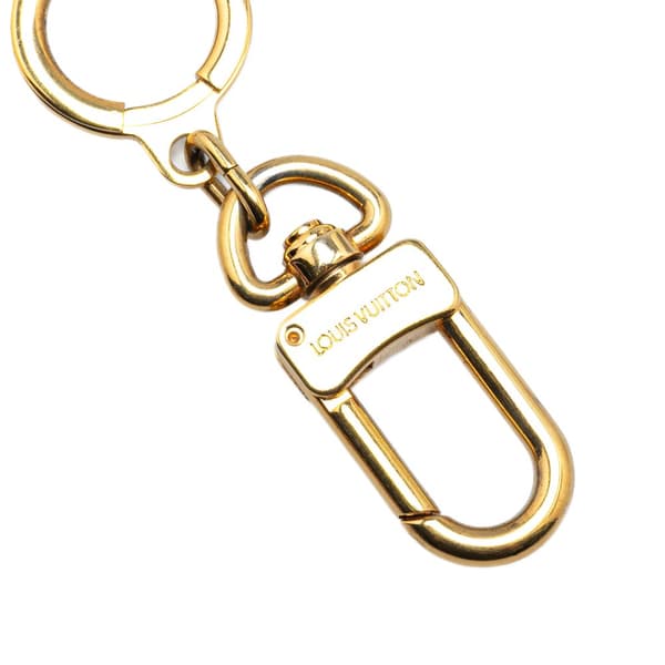 Pre-owned Louis Vuitton Brass Pochette Extender Key Ring Gold
