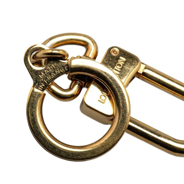 Pre-owned Louis Vuitton Brass Pochette Extender Key Ring Gold