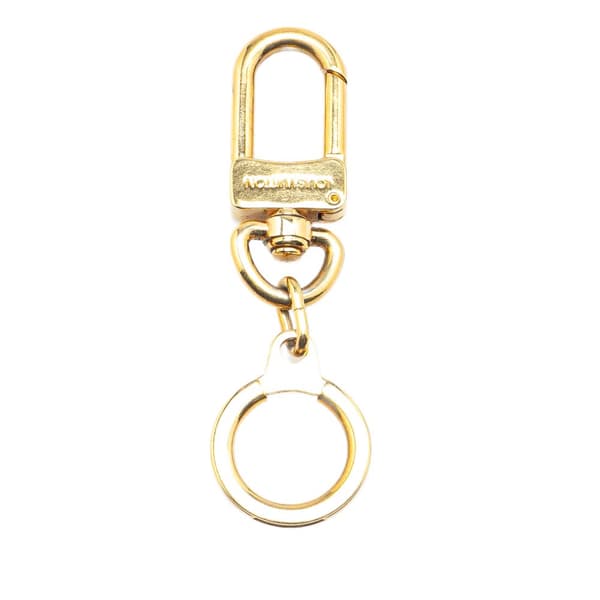 Pre-owned Louis Vuitton Brass Pochette Extender Key Ring Gold
