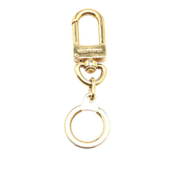 Pre-owned Louis Vuitton Brass Pochette Extender Key Ring Gold