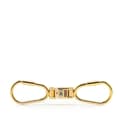 Miniatyrbild 1 av 5: Pre-owned Gucci Gold Plated Interlocking G Web Key Chain Gold