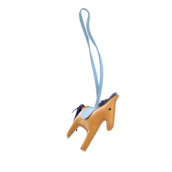 Pre-owned Hermès Milo Lambskin Grigri Rodeo Bag Charm MM Brown