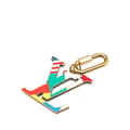 Miniatyrbillede 1 af 5: Pre-owned Louis Vuitton Gold Plated LV Flag Key Ring and Bag Charm Gold