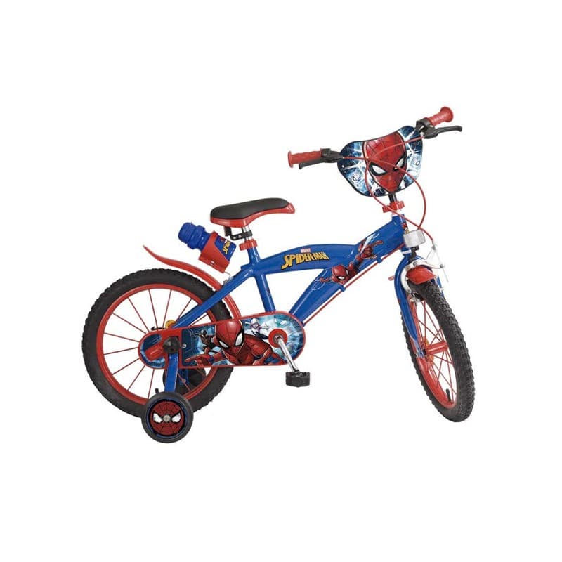 Barncykel Spiderman 16" Blå