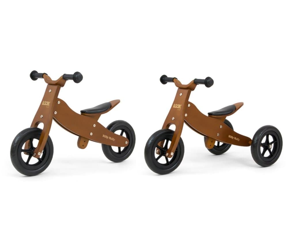 Milly Mally 2in1 Ride On Dark Natural Look