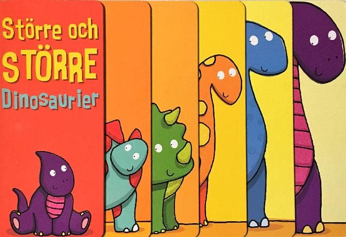 Barnbok Större och större - Dinosaurier