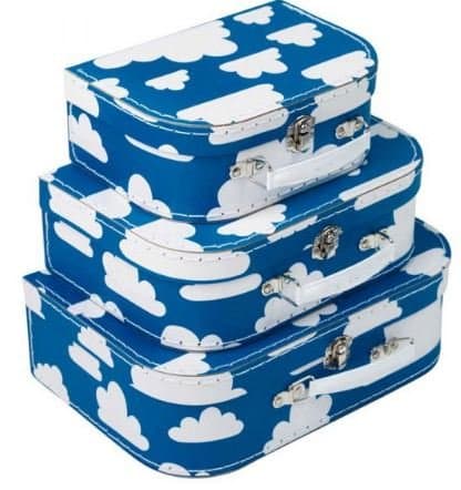 Pappersväska Färg & Form Moln Blå 3-pack