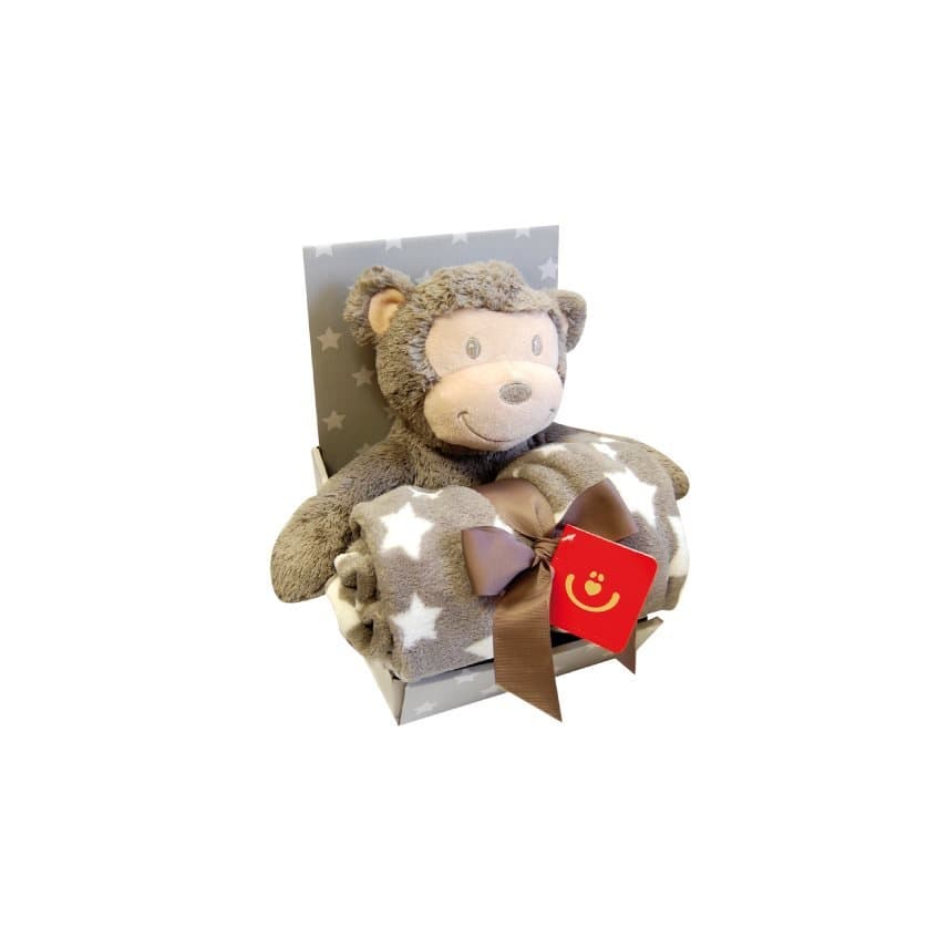 Fleecefilt Kaxholmen Med Gosedjur Apa