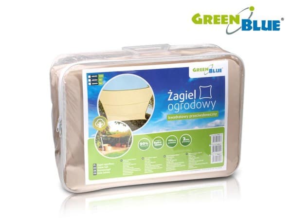 Hageseil GreenBlue GB504 nyanse UV polyester 4m kvadratisk Creme hydrofob overflate
