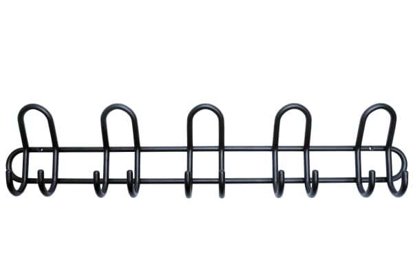 Home&gt;it® klädhängare med 5 krokar Ø10 mm x 67×6,5 x 13 cm svart