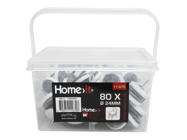 Home&gt;it® glidesøm med filt Ø24 mm 80 stk grå