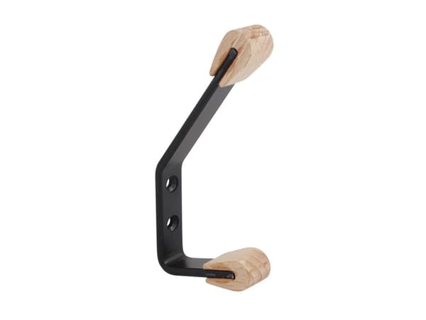 Home&gt;it® dubbel kappkrok 1,5 × 5,5 x 12 cm bok trä svart