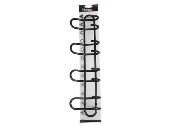 Home>it® knagerække med 4 knage Ø10 mm x 52×6,5 x 13 cm sort