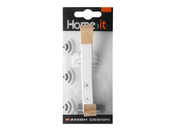 Home&gt;it® dubbel kappkrok 1,5 × 5,5 x 12 cm bokträ vit