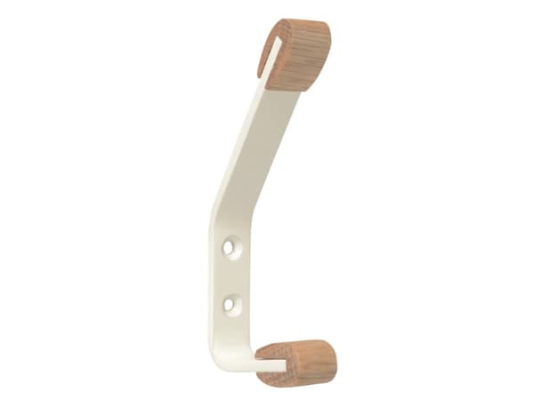 Home&gt;it® dubbel kappkrok 1,5 × 5,5 x 12 cm bokträ vit