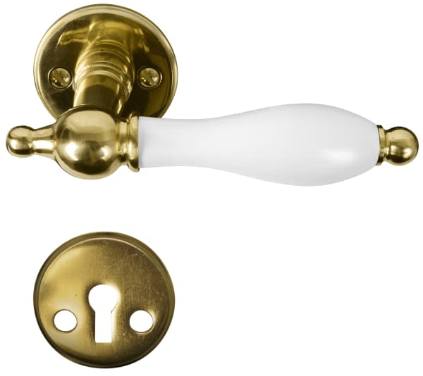 Home>it® messing dørgreb med hvid hæfte