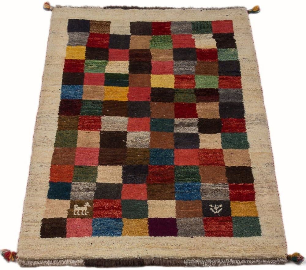 Håndknyttet Persisk Tæppe Gabbeh Shiraz Uld 85x108