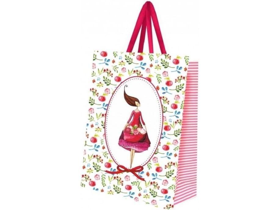 Cozywood Ornate small gift bag Woman with flowers