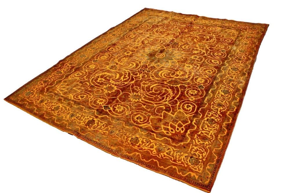 Käsin solmittu persialainen vintage-matto Tabriz-villa 288x398cm