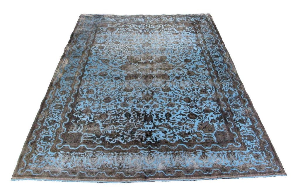 Käsin solmittu persialainen vintage-matto Tabriz-villa 290x398cm