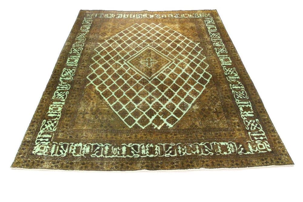 Käsin solmittu persialainen vintage-matto Tabriz-villa 284x382cm