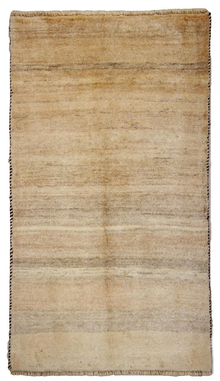 Håndknyttet Persisk Tæppe Gabbeh Shiraz uldcreme 80x143