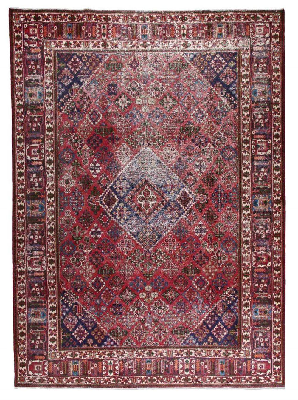 Käsin solmittu alkuperäinen persialainen vintage-matto Joshaghan 220x307cm