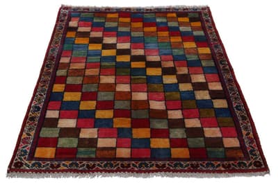 Käsin solmittu yksinoikeudellinen persialainen matto Gabbeh Shiraz 108x167cm