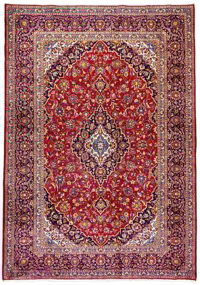 Käsin solmittu persialainen matto Kashan 242x347cm