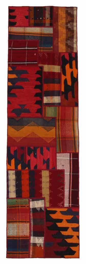 Käsin solmittu persialainen korjaustiedosto Shiraz / Azerbaidzan 71x253cm