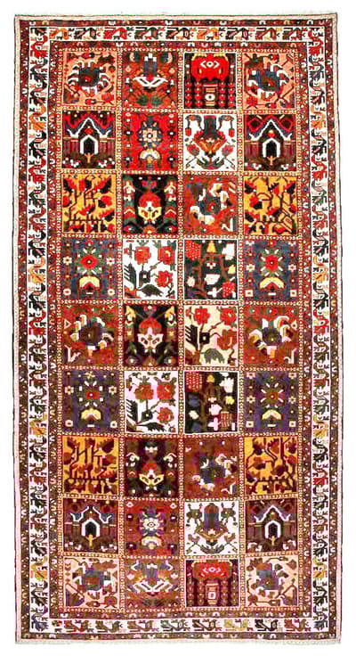 Käsin solmittu persialainen matto Bakhtiar 178x331cm