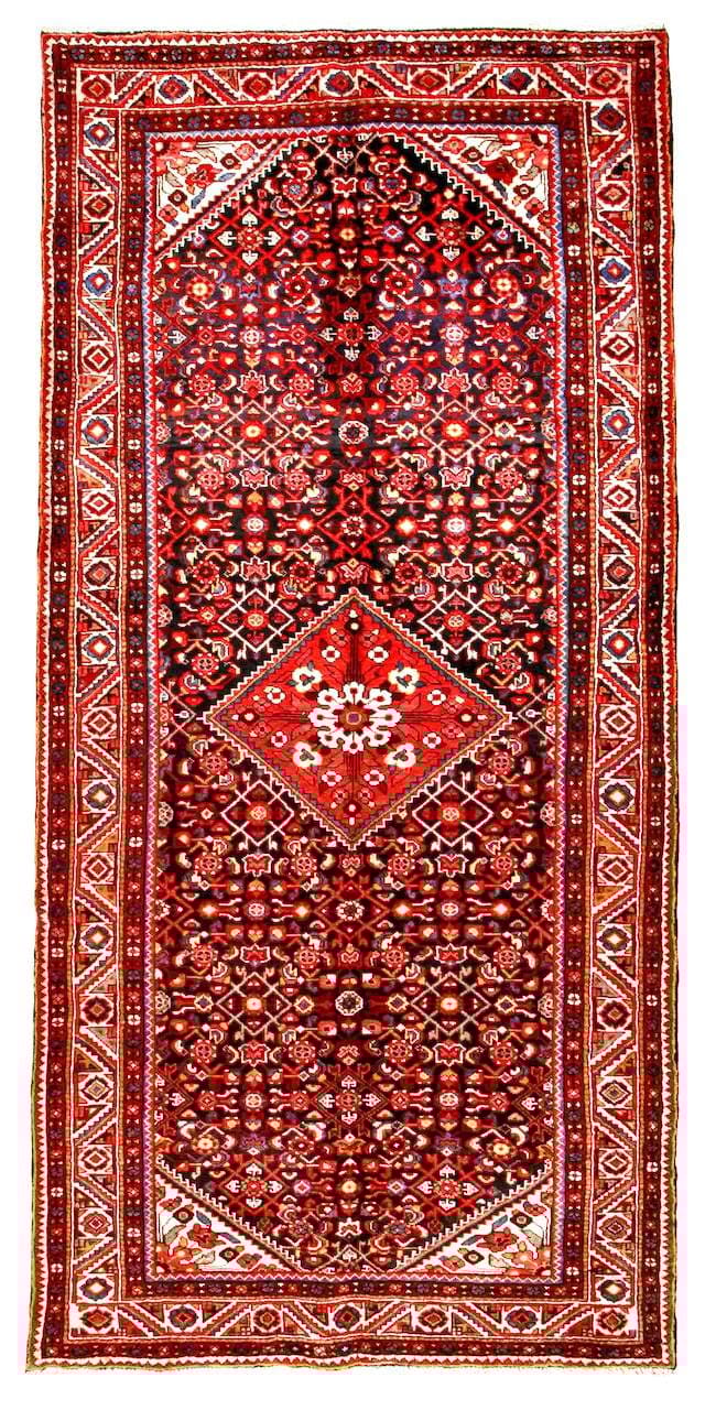 Håndknyttet Persisk Tæppe Hamadan 150x321