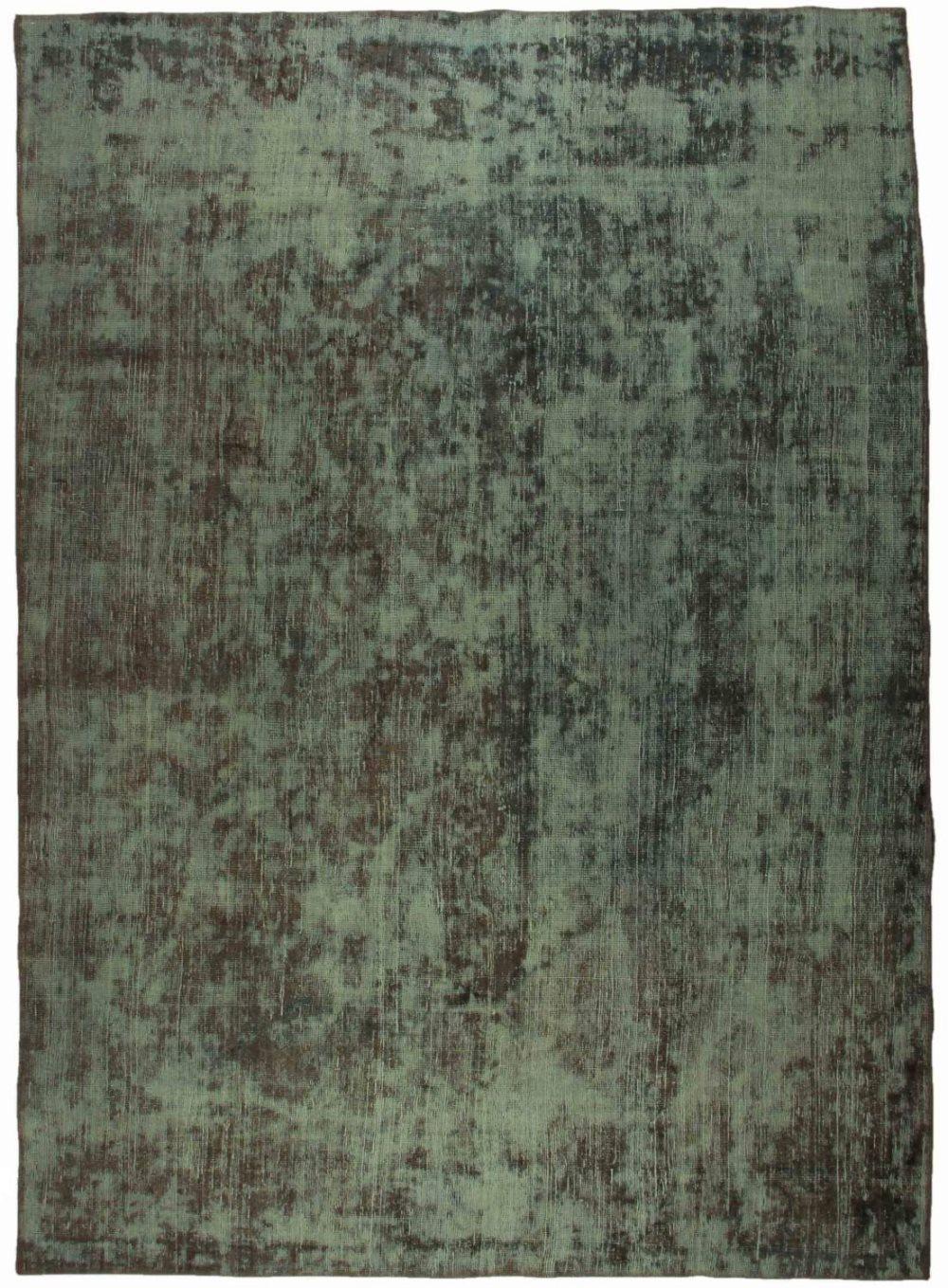 Käsin solmittu persialainen vintage-matto vihreä 200x282cm