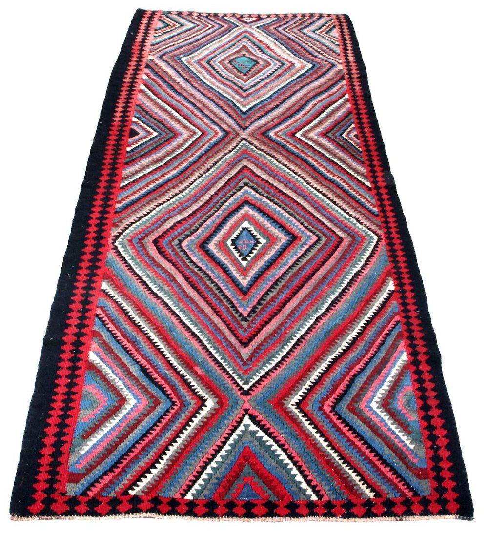 Käsin solmittu persialainen matto Azerbaidžan Kelim 162x395cm