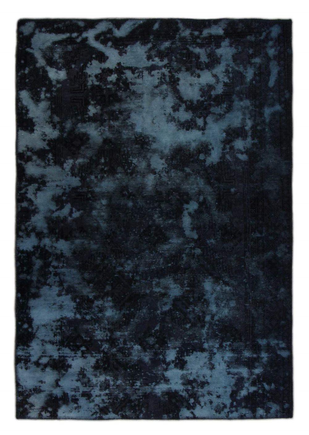 Käsin solmittu persialainen vintage-matto sininen / tummansininen 117x166cm
