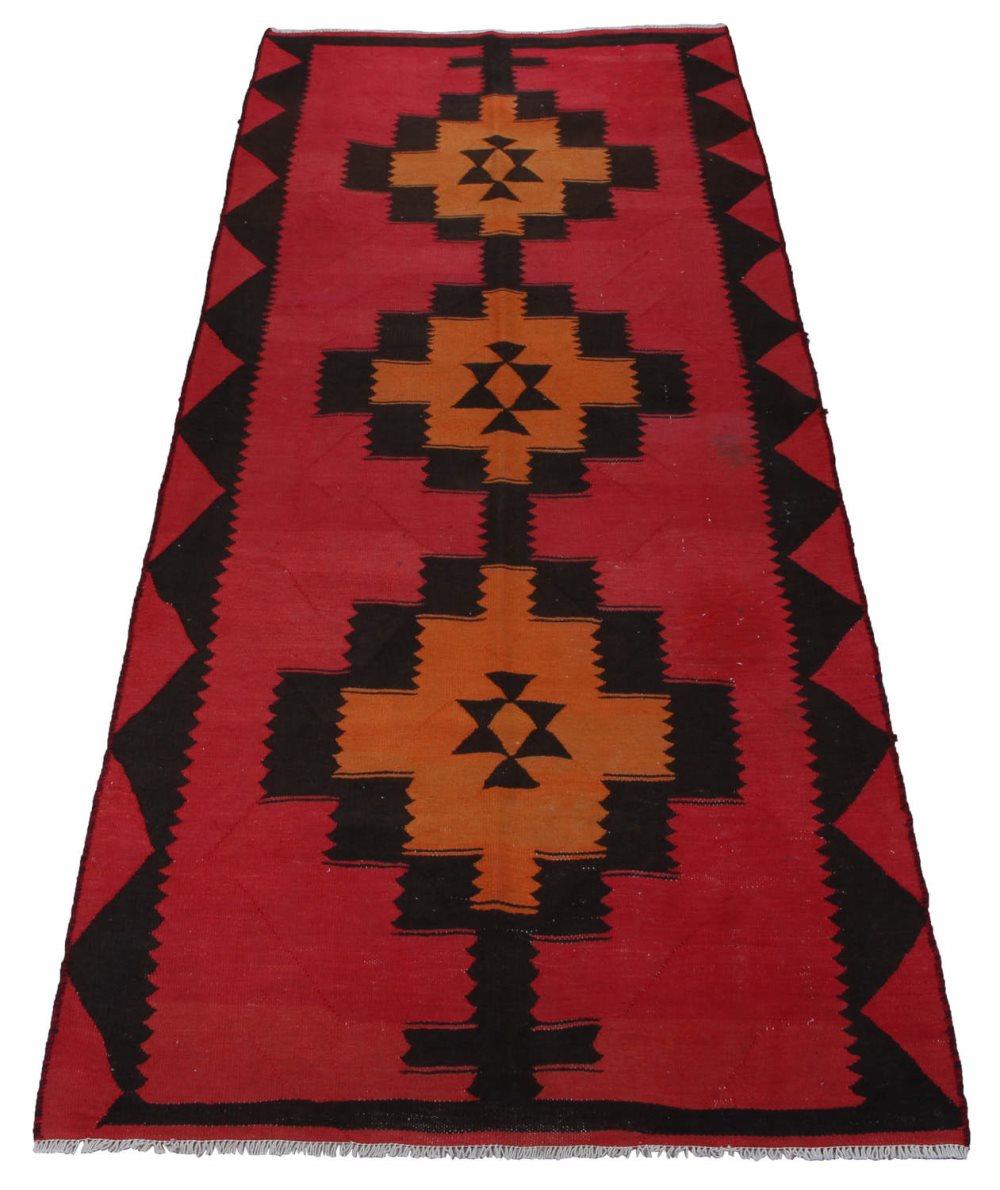 Käsin solmittu persialainen matto Azerbaidžan Kelim 140x361cm